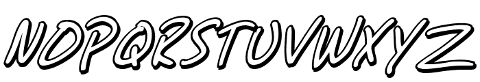 SF Grunge Sans Shadow Italic Font UPPERCASE