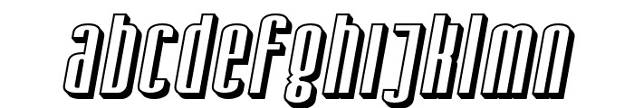 SF Iron Gothic Shaded Oblique Font LOWERCASE