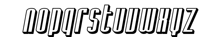 SF Iron Gothic Shaded Oblique Font LOWERCASE