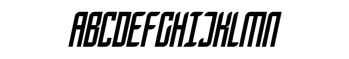 SF Piezolectric Condensed Oblique Font UPPERCASE