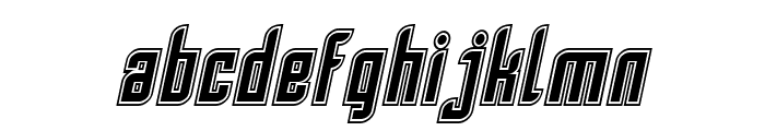 SF Piezolectric Inline Oblique Font LOWERCASE