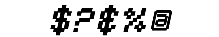 SF Pixelate Bold Oblique Font OTHER CHARS