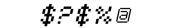 SF Pixelate Oblique Font OTHER CHARS