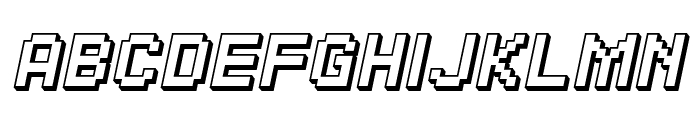 SF Pixelate Shaded Bold Oblique Font UPPERCASE
