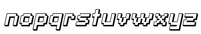 SF Pixelate Shaded Bold Oblique Font LOWERCASE
