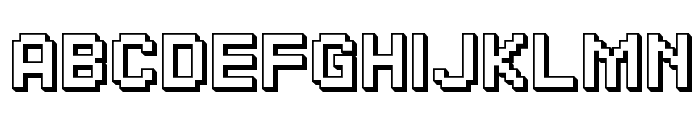 SF Pixelate Shaded Bold Font UPPERCASE