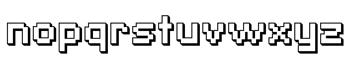 SF Pixelate Shaded Bold Font LOWERCASE