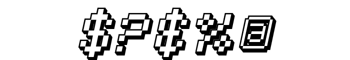 SF Pixelate Shaded Oblique Font OTHER CHARS
