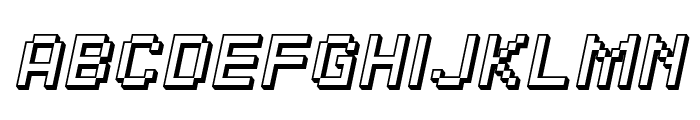 SF Pixelate Shaded Oblique Font UPPERCASE