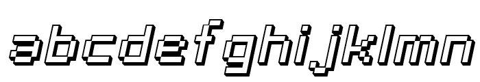 SF Pixelate Shaded Oblique Font LOWERCASE