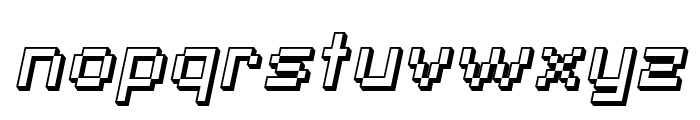 SF Pixelate Shaded Oblique Font LOWERCASE