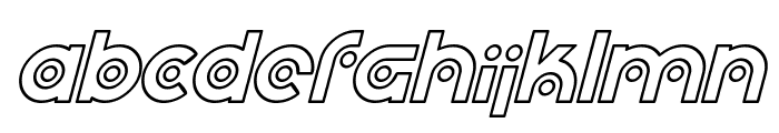 SF Planetary Orbiter Outline Italic Font LOWERCASE