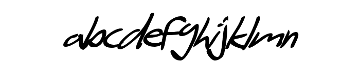 SF Scribbled Sans Bold Italic Font LOWERCASE