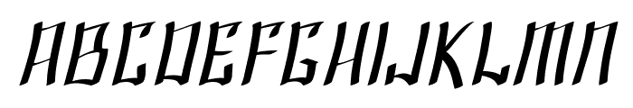 SF Shai Fontai Extended Oblique Font UPPERCASE