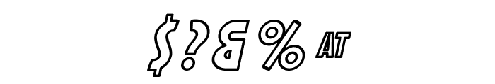 SF Speakeasy Outline Oblique Font OTHER CHARS