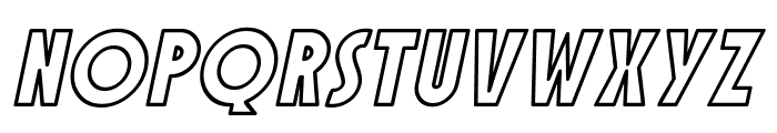 SF Speakeasy Outline Oblique Font LOWERCASE