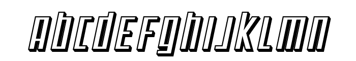 SF Square Root Shaded Oblique Font UPPERCASE