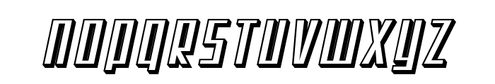 SF Square Root Shaded Oblique Font LOWERCASE
