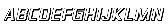 SF Theramin Gothic Shaded Oblique Font UPPERCASE