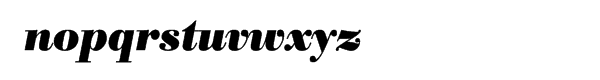 SG Bodoni No. 1 SH Bold Italic Font LOWERCASE