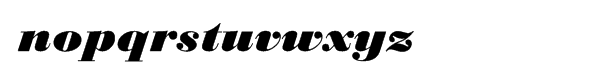SG Bodoni SB Extra Bold Italic Font LOWERCASE
