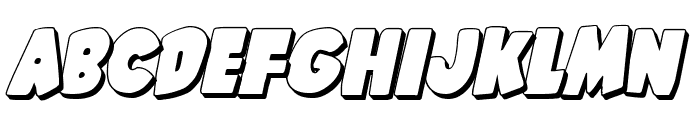 Shablagoo 3D Italic Font LOWERCASE