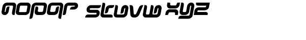 Sharp-Bold Italic Font LOWERCASE