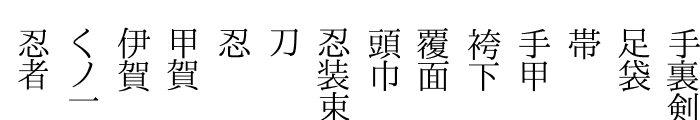 shinobi Font LOWERCASE