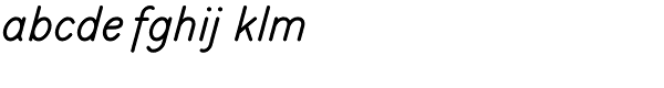 Simpliciter Sans Italic Font LOWERCASE