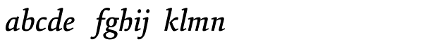 Sina Nova Medium Italic Font LOWERCASE