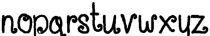 Situjuh Hand Font LOWERCASE