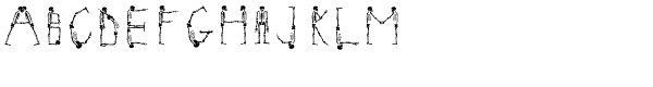 Skeleton Alphabet Font LOWERCASE