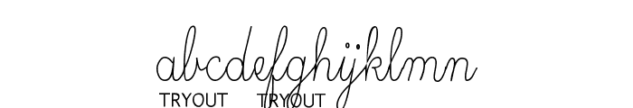 Skryptaag Tryout Font LOWERCASE