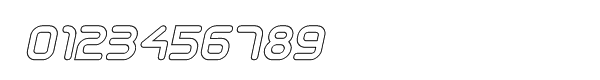 Sky Wing Outline Italic Font OTHER CHARS