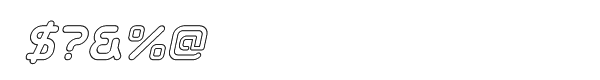 Sky Wing Outline Italic Font OTHER CHARS