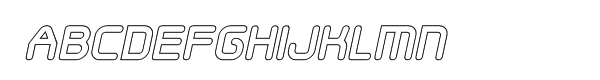 Sky Wing Outline Italic Font UPPERCASE