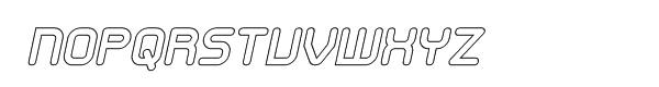 Sky Wing Outline Italic Font UPPERCASE