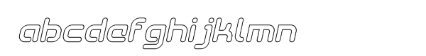 Sky Wing Outline Italic Font LOWERCASE