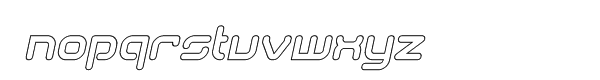 Sky Wing Outline Italic Font LOWERCASE