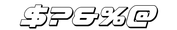 Skyhawk 3D Italic Font OTHER CHARS