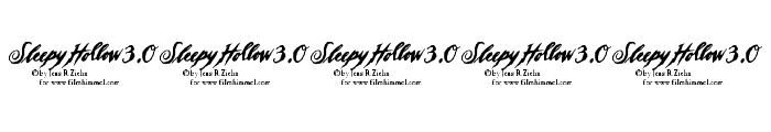 Sleepy Hollow 30 Font OTHER CHARS