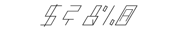 slantedITALICshift-Light Font OTHER CHARS