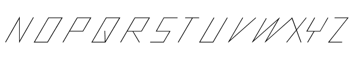 slantedITALICshift-Light Font UPPERCASE