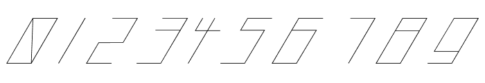 slantedITALICshift-Thin Font OTHER CHARS