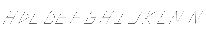 slantedITALICshift-Thin Font UPPERCASE