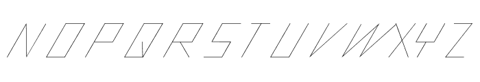 slantedITALICshift-Thin Font UPPERCASE