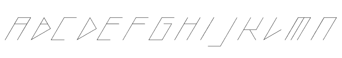 slantedITALICshift-Thin Font LOWERCASE