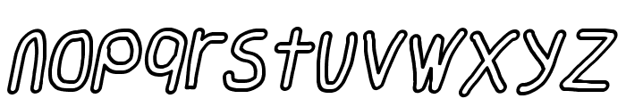 Smoothie Outline Italic Font LOWERCASE