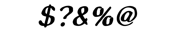 Smudge Stick Oblique Font OTHER CHARS