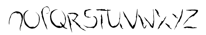 Smudged Alphabet Font UPPERCASE